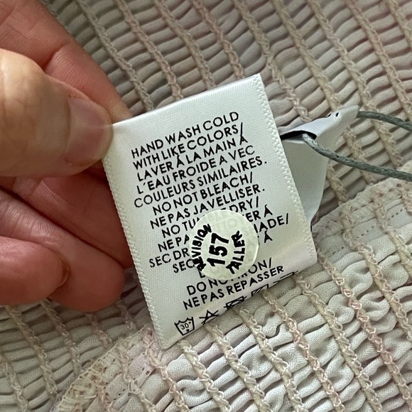 NEW Peixoto Mariel Cropped Top Pink Purple Jasmine Floral Smocked Ruffle Med - Picture 9 of 12